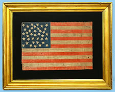 38 STARS IN AN UNUSUAL "HEART MEDALLION" , COLORADO STATEHOOD, 1876