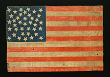 38 STARS IN AN UNUSUAL "HEART MEDALLION" , COLORADO STATEHOOD, 1876