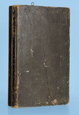 FOLDING BACKGAMMON BOARD, RED & GREEN PAINT, 1870-1890