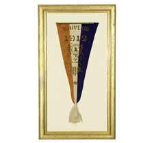 1912 PRESIDENTIAL CONVENTION PENNANT WITH EAGLE AND SHIELD, MADE IN PHILADELPHIA