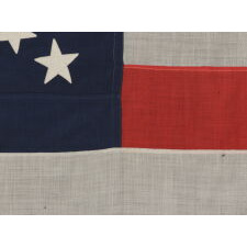 44 STARS CONFIGURED INTO THE LETTERS “U.S.”, PATENTED IN 1890 BY W.R. WASHBURN, ONE OF ONLY FOUR KNOWN SURVIVING EXAMPLES & ONE OF THE VERY BEST DESIGNS KNOWN TO EXIST ACROSS EARLY AMERICAN FLAGS OF ALL PERIODS; EXHIBITED AT THE MUSEUM OF THE AMERICAN REVOLUTION FROM JUNE – SEPTEMBER, 2021