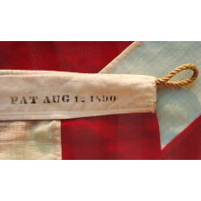 44 STARS CONFIGURED INTO THE LETTERS “U.S.”, PATENTED IN 1890 BY W.R. WASHBURN, ONE OF ONLY FOUR KNOWN SURVIVING EXAMPLES & ONE OF THE VERY BEST DESIGNS KNOWN TO EXIST ACROSS EARLY AMERICAN FLAGS OF ALL PERIODS; EXHIBITED AT THE MUSEUM OF THE AMERICAN REVOLUTION FROM JUNE – SEPTEMBER, 2021