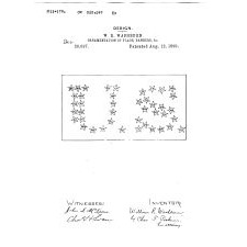 44 STARS CONFIGURED INTO THE LETTERS “U.S.”, PATENTED IN 1890 BY W.R. WASHBURN, ONE OF ONLY FOUR KNOWN SURVIVING EXAMPLES & ONE OF THE VERY BEST DESIGNS KNOWN TO EXIST ACROSS EARLY AMERICAN FLAGS OF ALL PERIODS; EXHIBITED AT THE MUSEUM OF THE AMERICAN REVOLUTION FROM JUNE – SEPTEMBER, 2021
