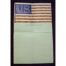 44 STARS CONFIGURED INTO THE LETTERS “U.S.”, PATENTED IN 1890 BY W.R. WASHBURN, ONE OF ONLY FOUR KNOWN SURVIVING EXAMPLES & ONE OF THE VERY BEST DESIGNS KNOWN TO EXIST ACROSS EARLY AMERICAN FLAGS OF ALL PERIODS; EXHIBITED AT THE MUSEUM OF THE AMERICAN REVOLUTION FROM JUNE – SEPTEMBER, 2021
