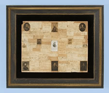 19TH CENTURY COLLAGE CONTAINING THE SIGNATURES OF MANY IMPORTANT CIVIL WAR GENERALS
