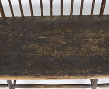 NEW HAMPSHIRE WINDSOR SETTEE, FOUND IN THE PUBLIC LIBRARY IN THE TOWN OF DOVER, CA 1800