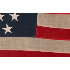 45 STAR ANTIQUE AMERICAN FLAG, MADE BETWEEN 1896-1907, SPANISH-AMERICAN WAR ERA, REFLECTS UTAH STATEHOOD