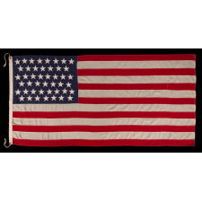 45 STAR ANTIQUE AMERICAN FLAG WITH BEAUTIFUL, ELONGATED PROPORTIONS AND GENEROUS SCALE, 1896-1908, UTAH STATEHOOD, SPANISH-AMERICAN WAR ERA
