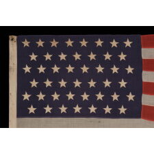 45 STAR ANTIQUE AMERICAN FLAG, MARKED "U.S. ARMY STANDARD BUNTING,” SPANISH-AMERICAN WAR ERA, REFLECTS THE ADDITION OF UTAH AS THE 45TH STATE, 1896-1907