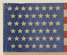 45 STARS ON A CORNFLOWER BLUE CANTON, 1896-1907, UTAH STATEHOOD, SPANISH-AMERICAN WAR ERA