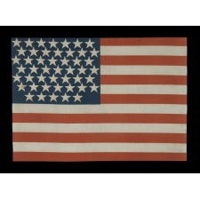 47 STARS, ONE OF JUST A TINY HANDFUL OF PRINTED FLAGS KNOWN TO EXIST WITH THIS RARE AND UNOFFICIAL COUNT, 1912, NEW MEXICO STATEHOOD