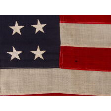 48 STAR ANTIQUE AMERICAN FLAG, MADE circa 1912-1945; REFLECTS THE ERA WHEN NEW MEXICO & ARIZONA WERE THE MOST RECENT STATES TO JOIN THE UNION