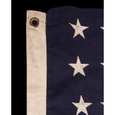 48 STAR ANTIQUE AMERICAN FLAG, MADE circa 1912-1945; REFLECTS THE ERA WHEN NEW MEXICO & ARIZONA WERE THE MOST RECENT STATES TO JOIN THE UNION