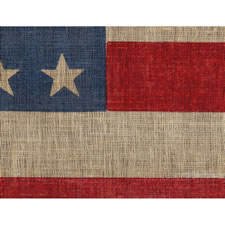 48 STARS IN STAGGERED ROWS ON A PARADE FLAG WITH A BRILLIANT, CORNFLOWER BLUE CANTON, 1896-1918