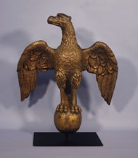 CARVED AND PAINTED EAGLE with OUTSTANDING FORM, 1850-1880