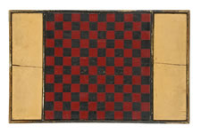 QUEBEC PARCHEESI BOARD WITH EXTRAORDINARY GRAPHICS & COLORS & ROYAL CANADIAN MOUNTED POLICE PROVENANCE: