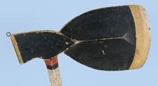 19TH CENTURY CEREMONIAL FRATERNAL AXE, PROBABLY IMPROVED ORDER OF THE REDMEN (IOOF), CA 1870-1880