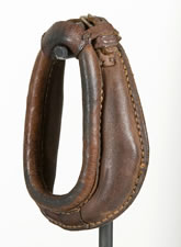 REMARKABLE SET OF SALESMAN'S SAMPLE HORSE SADDLES AND COLLARS, WITH ACCOMPANYING ITEMS, CA 1890-1920