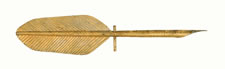 QUILL WEATHERVANE, 1880-1910, WITH EXCEPTIONAL FORM AND GILDED SURFACE