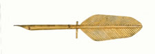 QUILL WEATHERVANE, 1880-1910, WITH EXCEPTIONAL FORM AND GILDED SURFACE