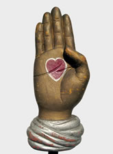ODD FELLOWS HEART-IN-HAND STAFF, CA 1870-80