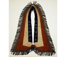 FANCIFUL NECK SASH, CA 1865-1880, PROBABLY WORN BY A MEMBER OF THE PATRIOTIC ORDER SONS OF AMERICA FRATERNAL ORGANIZATION