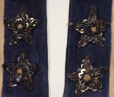 FANCIFUL NECK SASH, CA 1865-1880, PROBABLY WORN BY A MEMBER OF THE PATRIOTIC ORDER SONS OF AMERICA FRATERNAL ORGANIZATION
