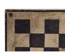 EARLY NEW ENGLAND GAME BOARD WITH SLIDING ENCLOSURE ON THE REVERSE, 1820-40