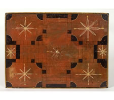 NEW ENGLAND PARCHEESI GAME BOARD TABLE, 1840-60