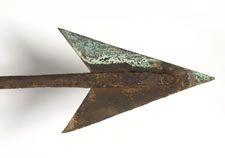 EARLY ARROW WEATHERVANE WITH WHIMSICAL FEATHERS