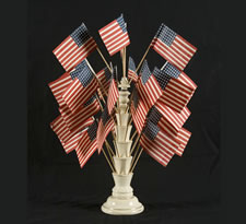 PORCELAIN PARADE FLAG STAND, MADE IN BRITAIN FOR THE AMERICAN MARKET