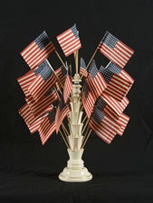 PORCELAIN PARADE FLAG STAND, MADE IN BRITAIN FOR THE AMERICAN MARKET