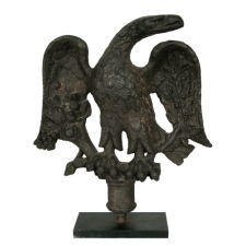 AMERICAN FEDERAL PERIOD CAST IRON EAGLE WITH OUTSTANDING FORM AND SURFACE, PHILADELPHIA, CA 1813