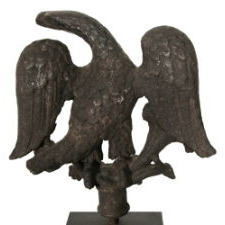 AMERICAN FEDERAL PERIOD CAST IRON EAGLE WITH OUTSTANDING FORM AND SURFACE, PHILADELPHIA, CA 1813
