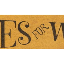 AMERICAN SUFFRAGE MOVEMENT PENNANT WITH "VOTES FOR WOMEN" TEXT, IN A LARGE SIZE AND WITH ATTRACTIVE PATINA FROM AGE AND OBVIOUS USE, circa 1912-1920