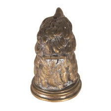 BRONZE INKWELL IN THE FORM OF AN EAGLE’S HEAD, circa 1850-1880, PROBABLY AMERICAN, UNSIGNED