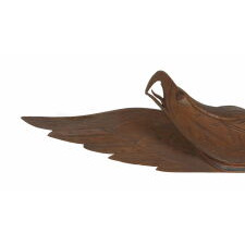 CARVED EAGLE FROM THE SHOP OF JOHN HALEY BELLAMY, THE MOST RENOWNED CARVER OF THE FORM, w/ WONDERFUL, PUMPKIN BROWN / MUSTARD PAINT & EXCELLENT SURFACE, circa 1875-1890’s