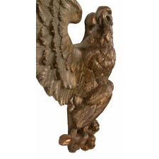 CARVED & GILDED EAGLE OF MONUMENTAL PROPORTIONS, WITH A WINGSPAN JUST SHY OF 8 FEET, MADE circa 1885-1920’s, FOUND IN PENNSYLVANIA