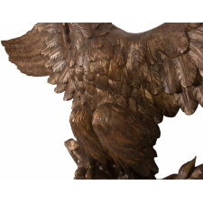 CARVED & GILDED EAGLE OF MONUMENTAL PROPORTIONS, WITH A WINGSPAN JUST SHY OF 8 FEET, MADE circa 1885-1920’s, FOUND IN PENNSYLVANIA