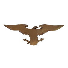 CARVED & GILDED EAGLE OF MONUMENTAL PROPORTIONS, WITH A WINGSPAN JUST SHY OF 8 FEET, MADE circa 1885-1920’s, FOUND IN PENNSYLVANIA