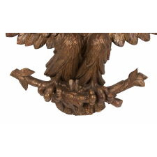 CARVED & GILDED EAGLE OF MONUMENTAL PROPORTIONS, WITH A WINGSPAN JUST SHY OF 8 FEET, MADE circa 1885-1920’s, FOUND IN PENNSYLVANIA
