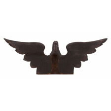 CARVED, SPREAD-WINGED EAGLE PEDIMENT WITH TERRIFIC FORM AND EXCEPTIONAL SURFACE, AMERICAN, circa 1850-1880