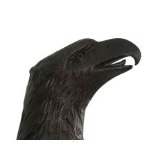 CARVED, SPREAD-WINGED EAGLE PEDIMENT WITH TERRIFIC FORM AND EXCEPTIONAL SURFACE, AMERICAN, circa 1850-1880