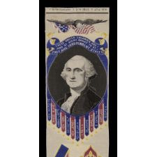 1876 CENTENNIAL STEVENSGRAPH BOOK MARK WITH AN IMAGE OF GEORGE WASHINGTON, MADE BY PHOENIX MANUFACTURING CO.