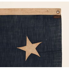 EXTRAORDINARY NAVAL JACK WITH 13 LARGE, EXTRAORDINARY STARS AND A BEAUTIFUL, FOULED ANCHOR, MADE FOR THE COMMANDER OF AN ORGANIZATION OF CIVIL WAR NAVY VETERANS IN OHIO, LIKELY FOR USE IN 1892, WHEN HE SERVED AS THE CHIEF COMMANDER OF ITS NATIONWIDE CONVENTION AT BALTIMORE