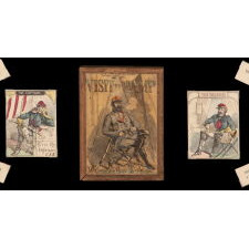 "VISIT TO CAMP," RARE, ANTIQUE, CIVIL WAR CARD GAME BY McLAUGHLIN BROTHERS OF NEW YORK, circa 1871, ILLUSTRATED BY JUSTIN H. HOWARD