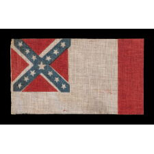 CONFEDERATE FLAG IN THE THIRD NATIONAL FORMAT, PRODUCED IN THE EARLY PART OF THE REUNION ERA, circa 1890 - 1913