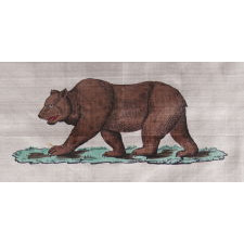EARLY KERCHIEF WITH IMAGE OF THE CALIFORNIA STATE "BEAR" FLAG, PROBABLY MADE FOR THE PANAMA-PACIFIC INTERNATIONAL EXPOSITION IN SAN FRANCISCO IN 1915