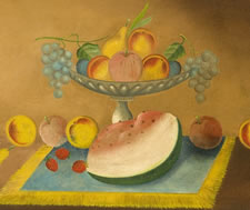 EXCEPTIONAL, LARGE SCALE, MID-19TH CENTURY STILL LIFE PAINTING, WITH BEAUTIFUL, SATURATED COLORS