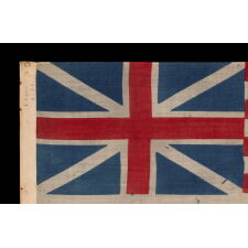 EXTRAORDINARILY RARE, 1876 EXAMPLE OF THE FIRST NATIONAL FLAG OF AMERICA, THE “GRAND UNION”, MADE BY HORSTMANN BROS. & CO. OF PHILADELPHIA FOR THE CENTENNIAL INTERNATIONAL EXHIBITION